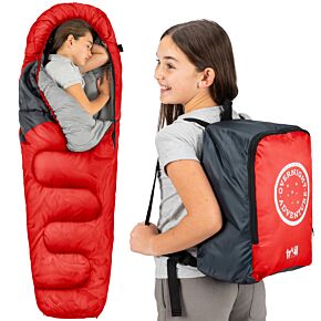 Trail Kids Overnight Adventure Sleeping Bag Red
