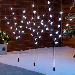 Christow Snowflake Branch Stake Lights.