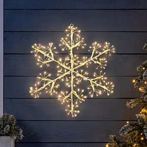 Christow Starburst Snowflake Christmas Light Warm White 