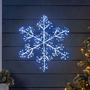 Christow Starburst Snowflake Christmas Light White 