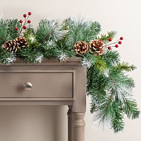 Frosted Berry & Pine Cone Garland (1.8m)