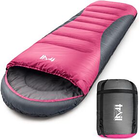 Trail Alpine 400 Hooded Sleeping Bag Pink