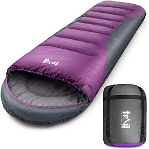 Alpine 400 Hooded Sleeping Bag Purple