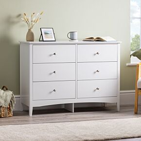 Christow Islington White 6 Drawer Chest of Drawers