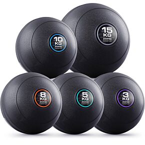 Set of Core Balance Slam Balls, ranging from 3kg to 15kg