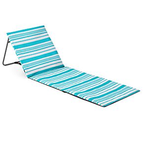 TRAIL Folding Beach Mat With Backrest Blue Striped