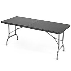 6ft Poly Rattan Folding Table