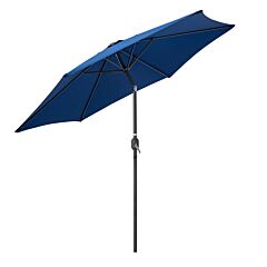 Garden Parasol Umbrella Crank Tilt Outdoor Aluminium Sun Shade UV 2.7m Christow