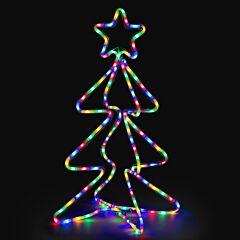 3D Rope Light Christmas Tree
