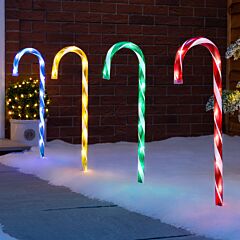 Christow Multi Colour Candy Canes 58cm Battery