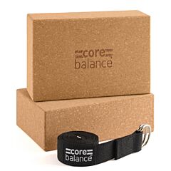 Core Balance Foam Yoga Block & Strap Set