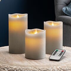 Grey LED Candles With Remote