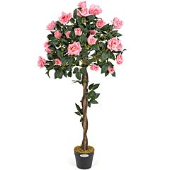 Christow 4ft Pink Artificial Rose Tree