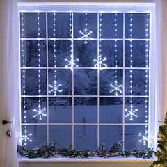 Christow Snowflake Curtain Micro Lights.
