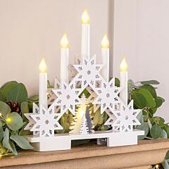 White Snowflake Candle Bridge