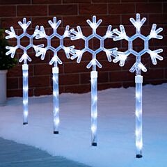 Christow LED Snowflake Path Lights.