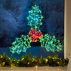 Christow Micro LED Holly Christmas Light.