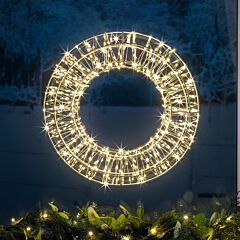 Christow Micro LED Christmas Wreath 38cm 
