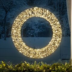 Christow Micro LED Christmas Wreath 50cm  