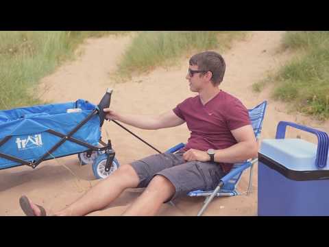 Folding Beach Trolley Camping Cart All Terrain Wheels Festival Garden 60kg Trail - Picture 13 of 26