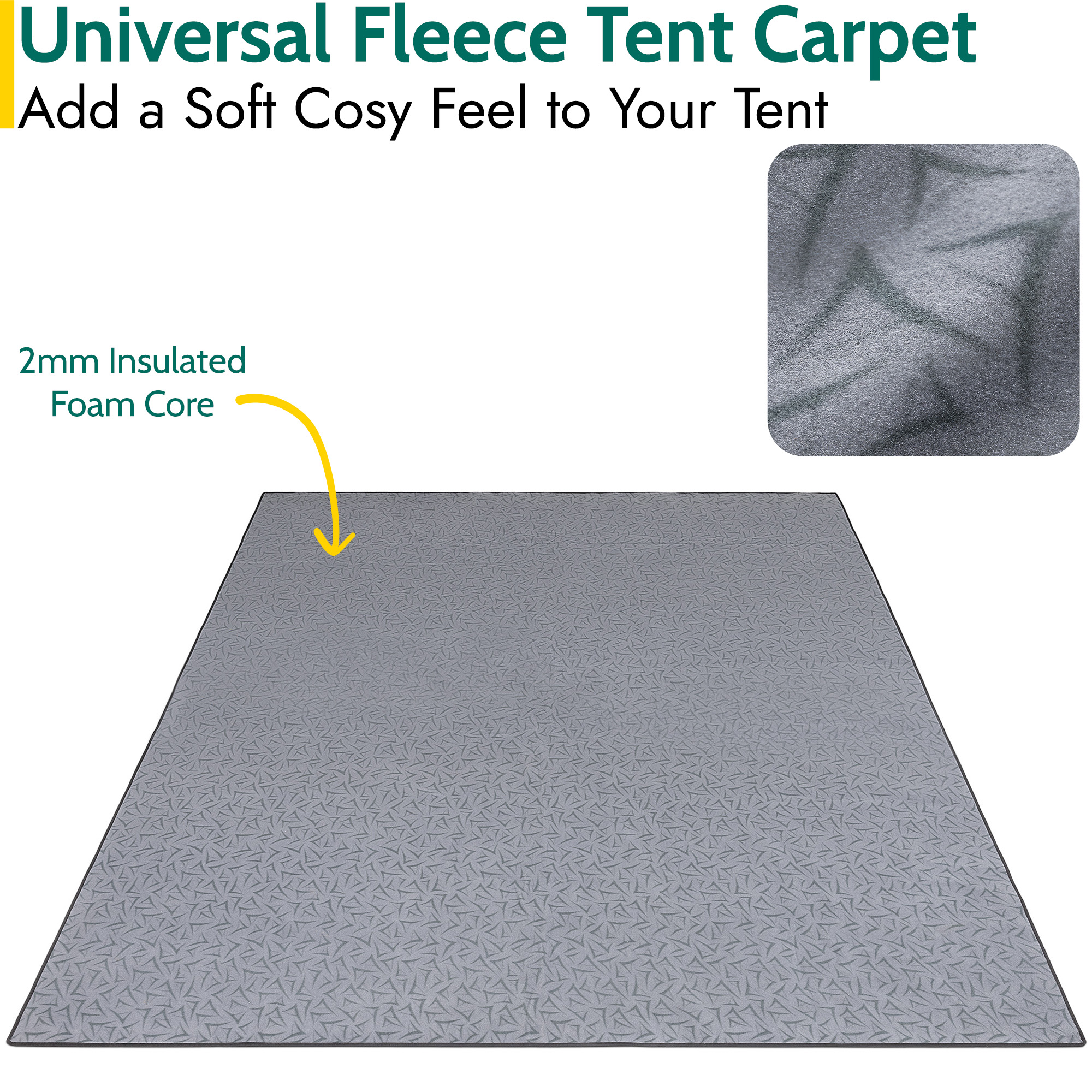 Tent Carpet Fleece Rug Universal Camping Soft Groundsheet Cover Waterproof Base - Picture 19 of 35