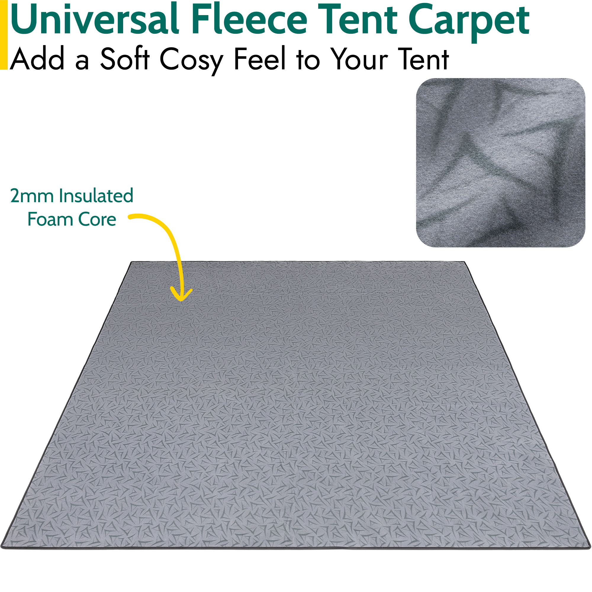 Tent Carpet Fleece Rug Universal Camping Soft Groundsheet Cover Waterproof Base - Picture 13 of 35