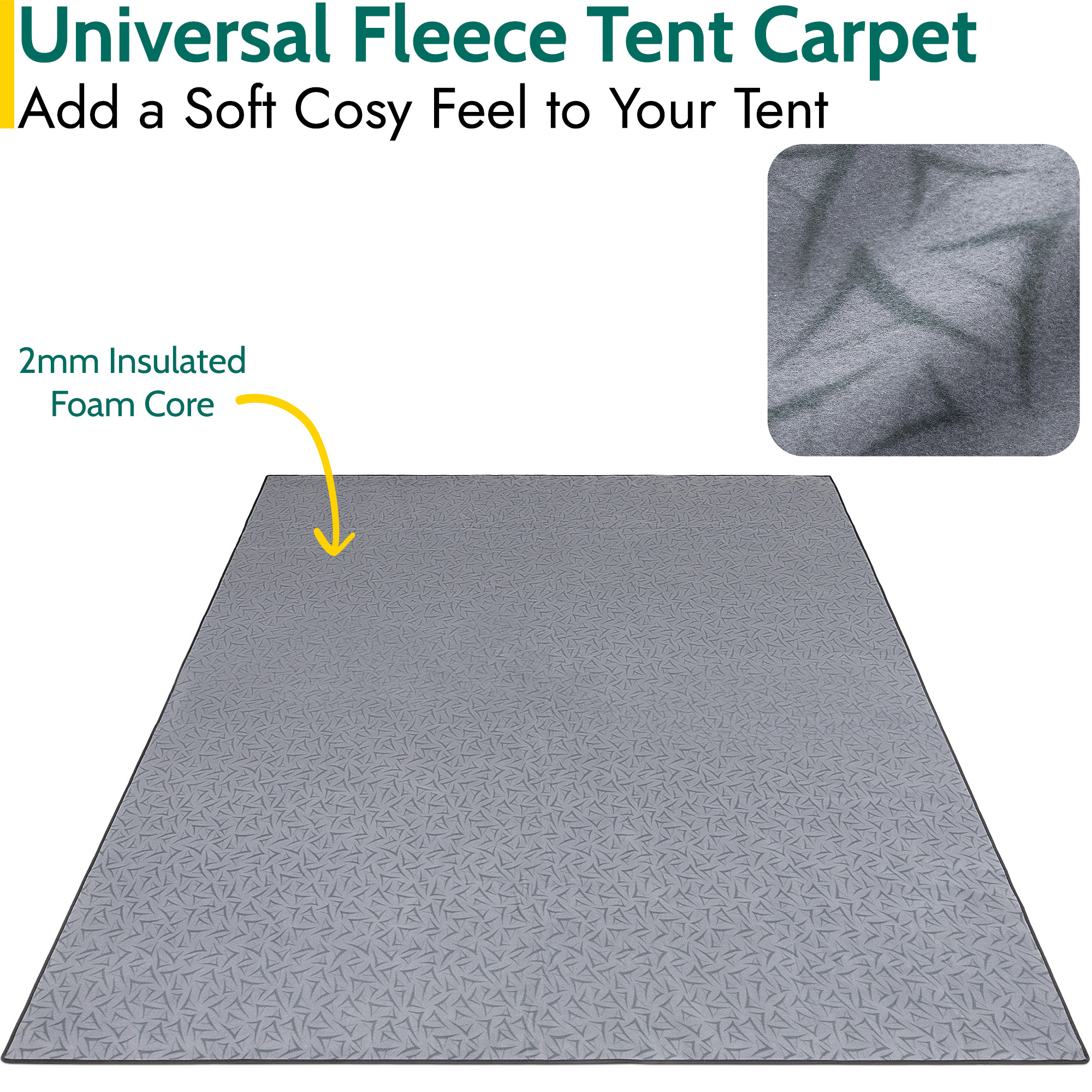 Tent Carpet Fleece Rug Universal Camping Soft Groundsheet Cover Waterproof Base - Picture 31 of 35
