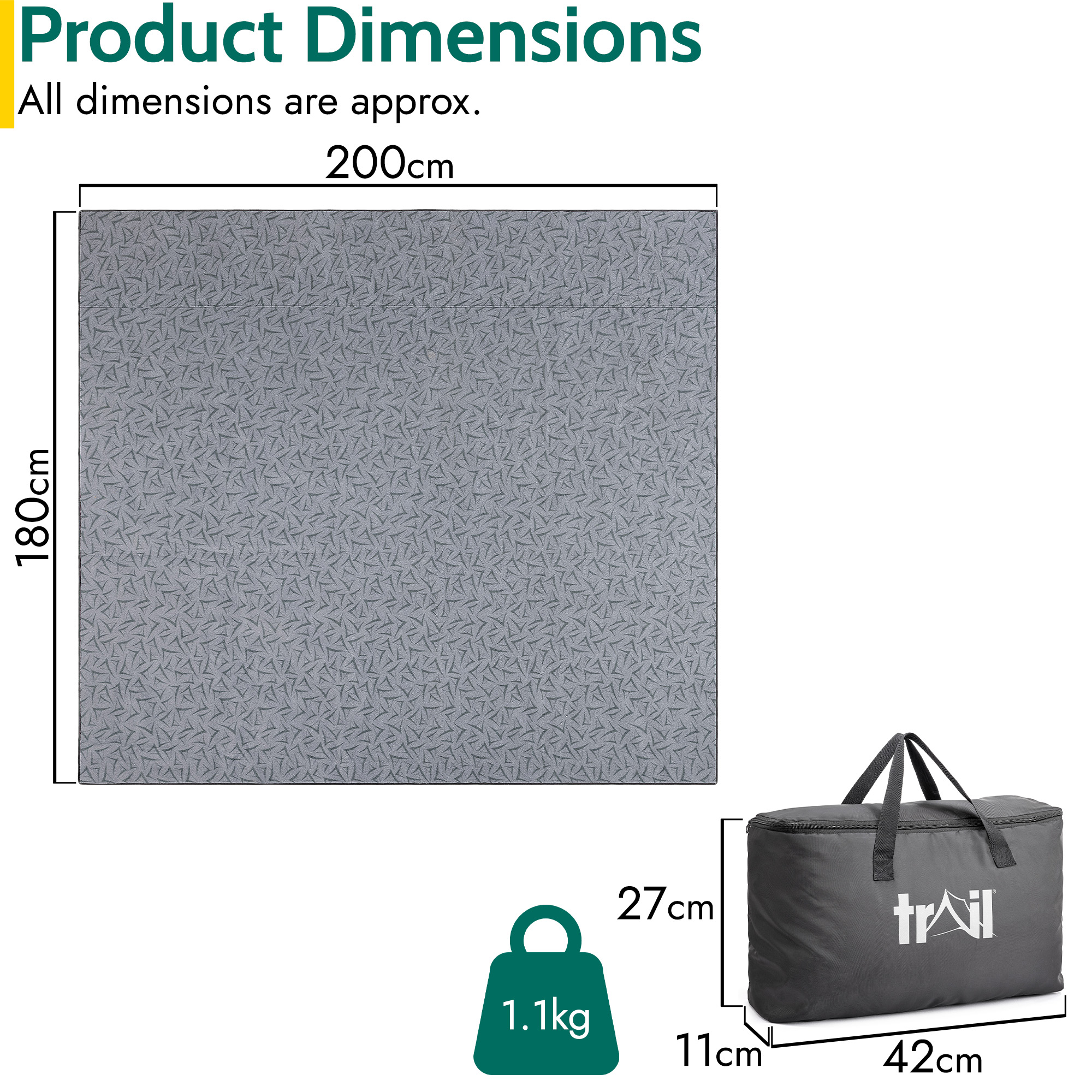 Tent Carpet Fleece Rug Universal Camping Soft Groundsheet Cover Waterproof Base - Picture 11 of 35