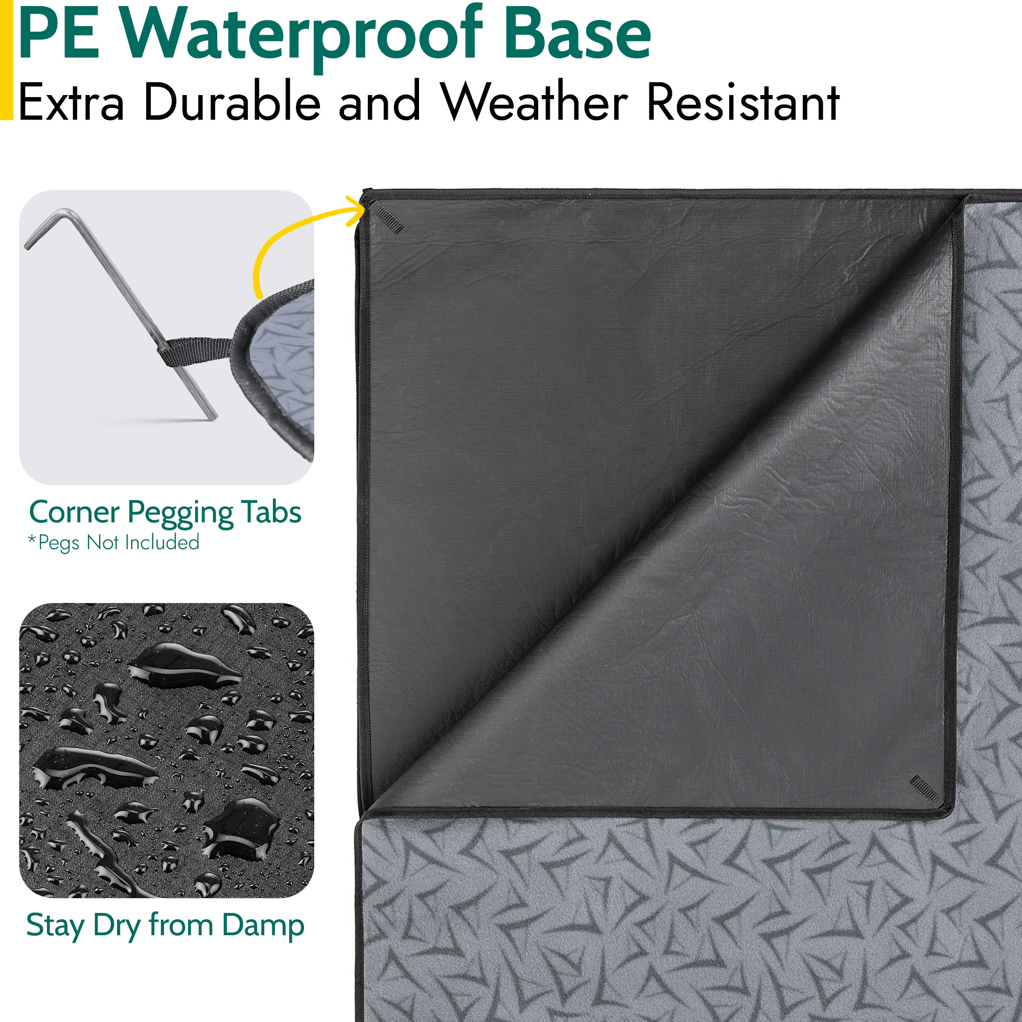 Tent Carpet Fleece Rug Universal Camping Soft Groundsheet Cover Waterproof Base - Picture 26 of 35