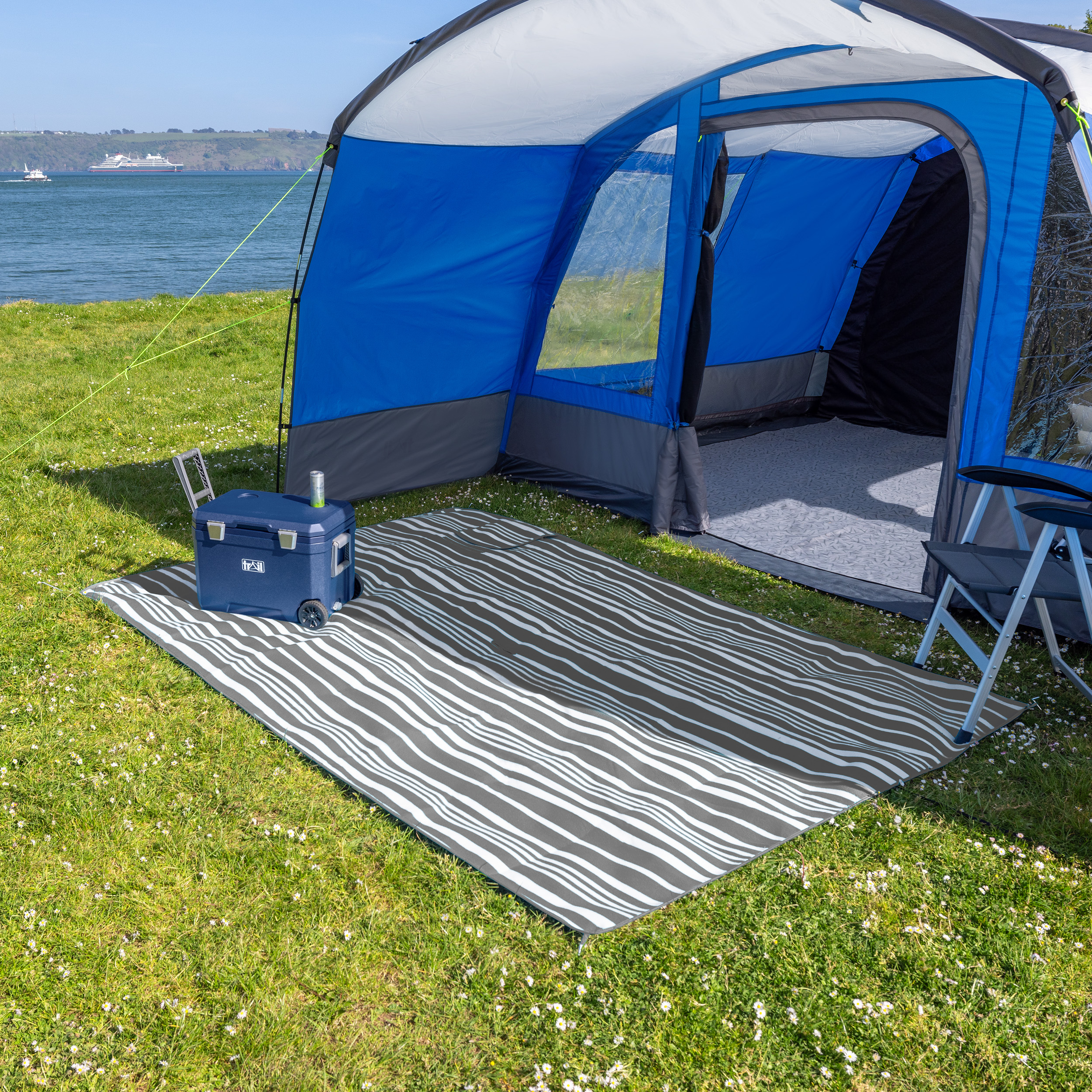 Fleece Picnic Rug Beach Camping Blanket Waterproof Backing 2m x 2m or 3m x 2m - Picture 22 of 23