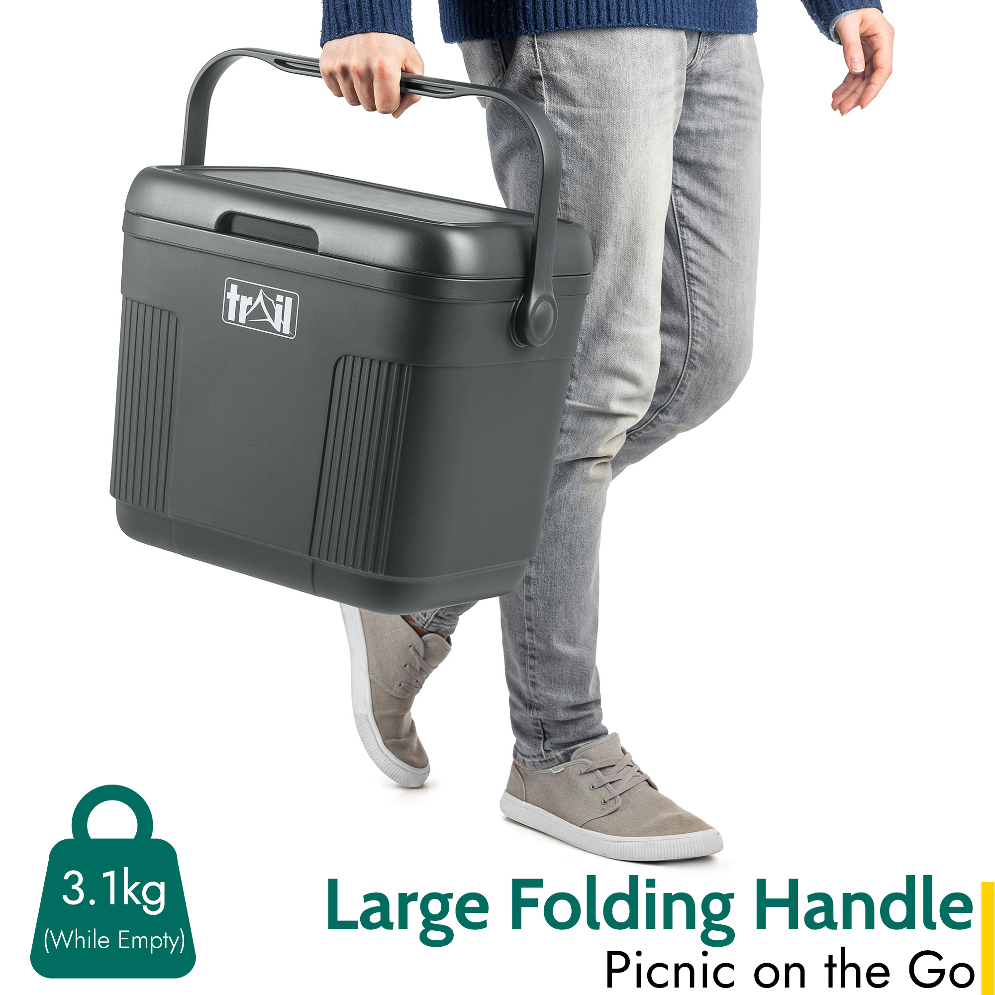 Cool Box 22L Insulated Hard Cooler Hot Food Cold Food Drink Picnic Beach Camping - Picture 19 of 21