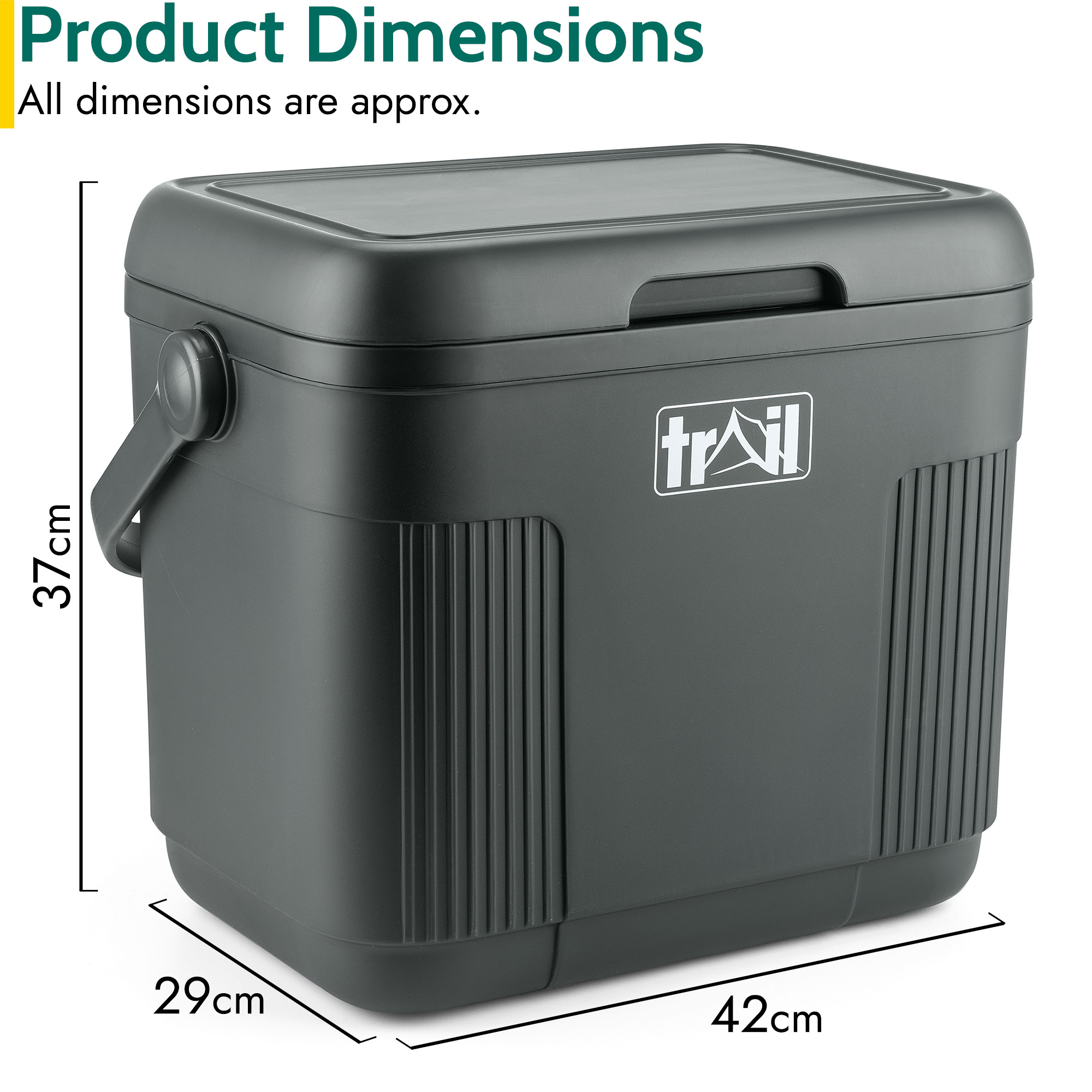 Cool Box 22L Insulated Hard Cooler Hot Food Cold Food Drink Picnic Beach Camping - Picture 21 of 21
