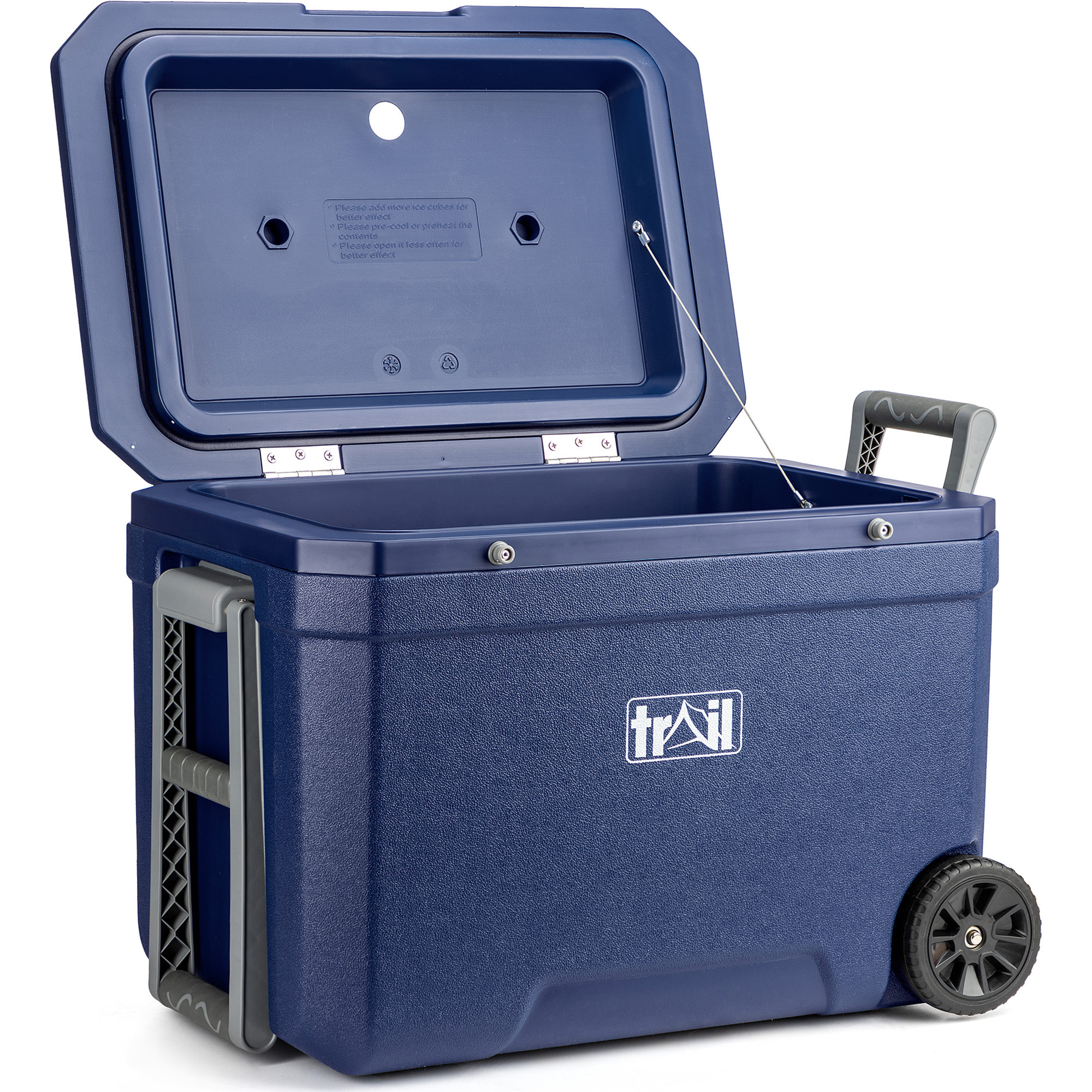 Large Cool Box on Wheels 45L Wheeled Insulated Hard Cooler Hot Cold Food Picnic - Picture 9 of 22