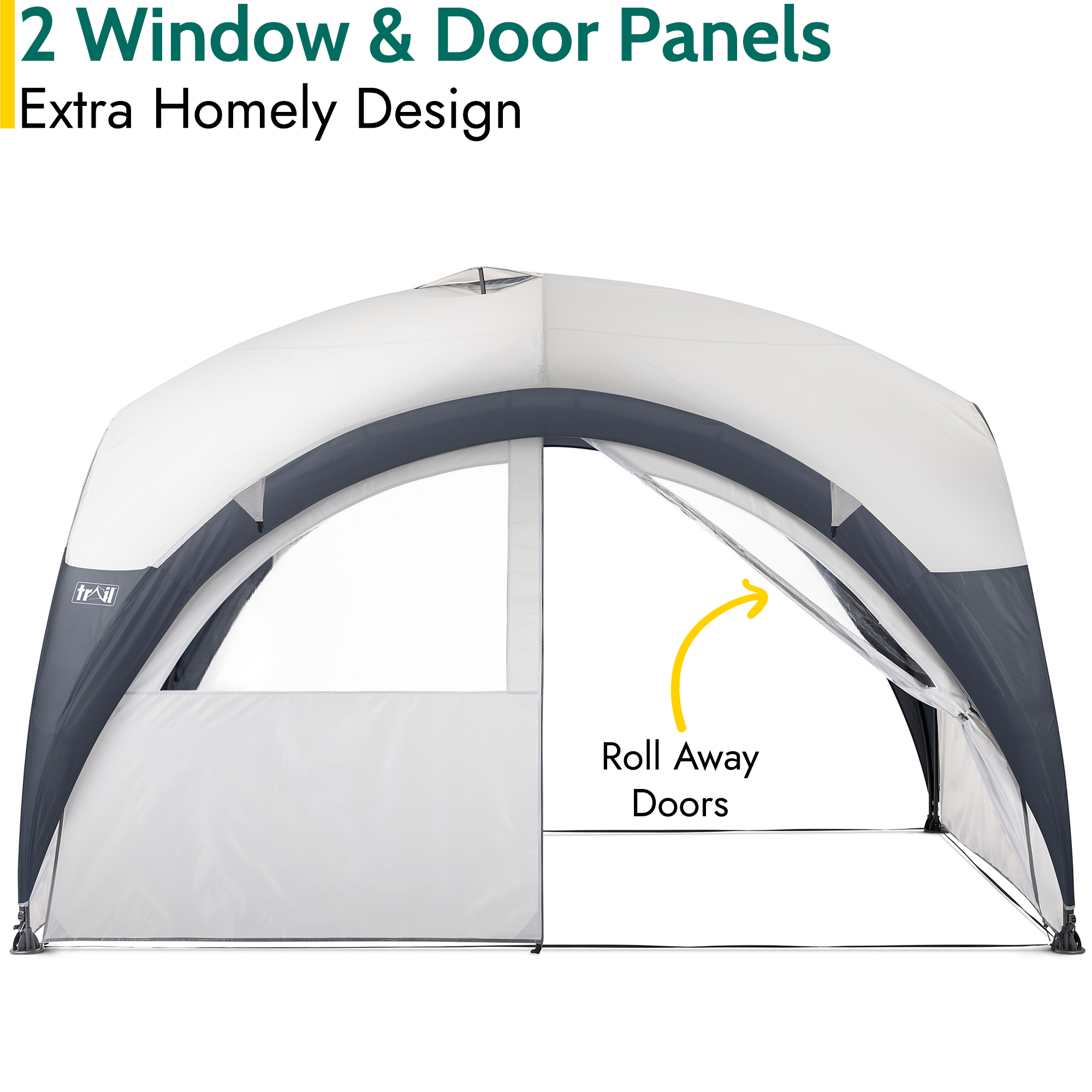 Metal Frame Gazebo Dome Garden Camping Shelter UV Waterproof L: 3.5m / XL: 4.5m - Picture 10 of 21