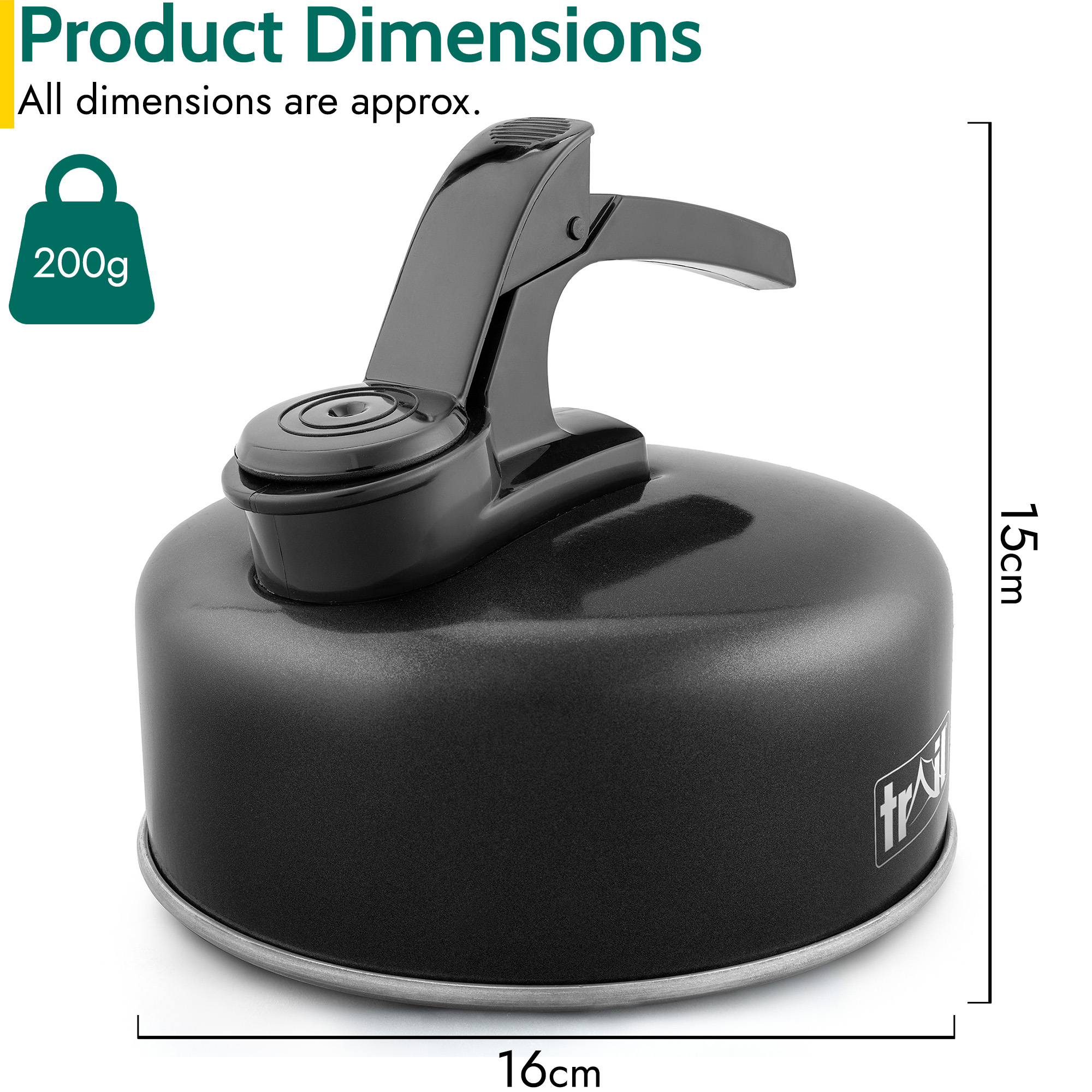 Whistling Kettle Stove Top Camping Travel Pot Lightweight Aluminium Fast Boil 1L - Picture 14 of 21