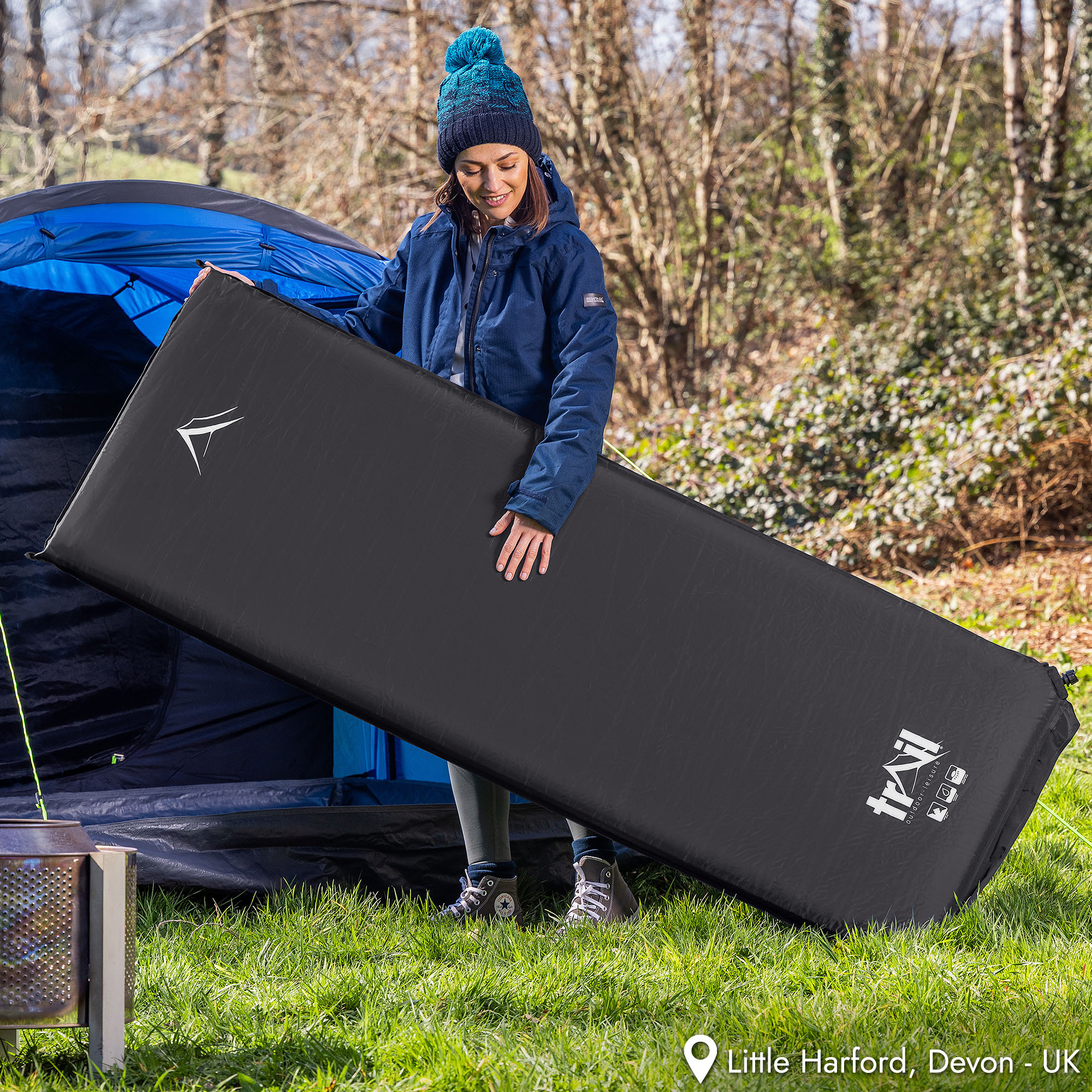 Extra Wide Self Inflating Sleeping Mat Foam Camping Mattress 186cm x 65cm x 10cm - Picture 9 of 28