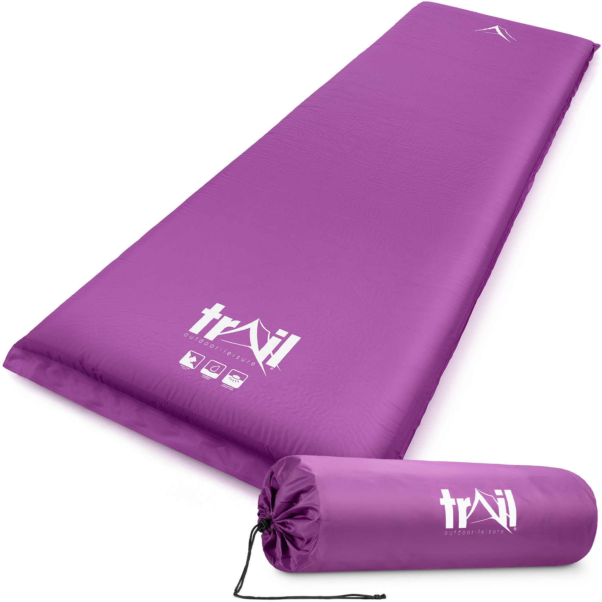 Extra Wide Self Inflating Sleeping Mat Foam Camping Mattress 186cm x 65cm x 10cm - Picture 22 of 28