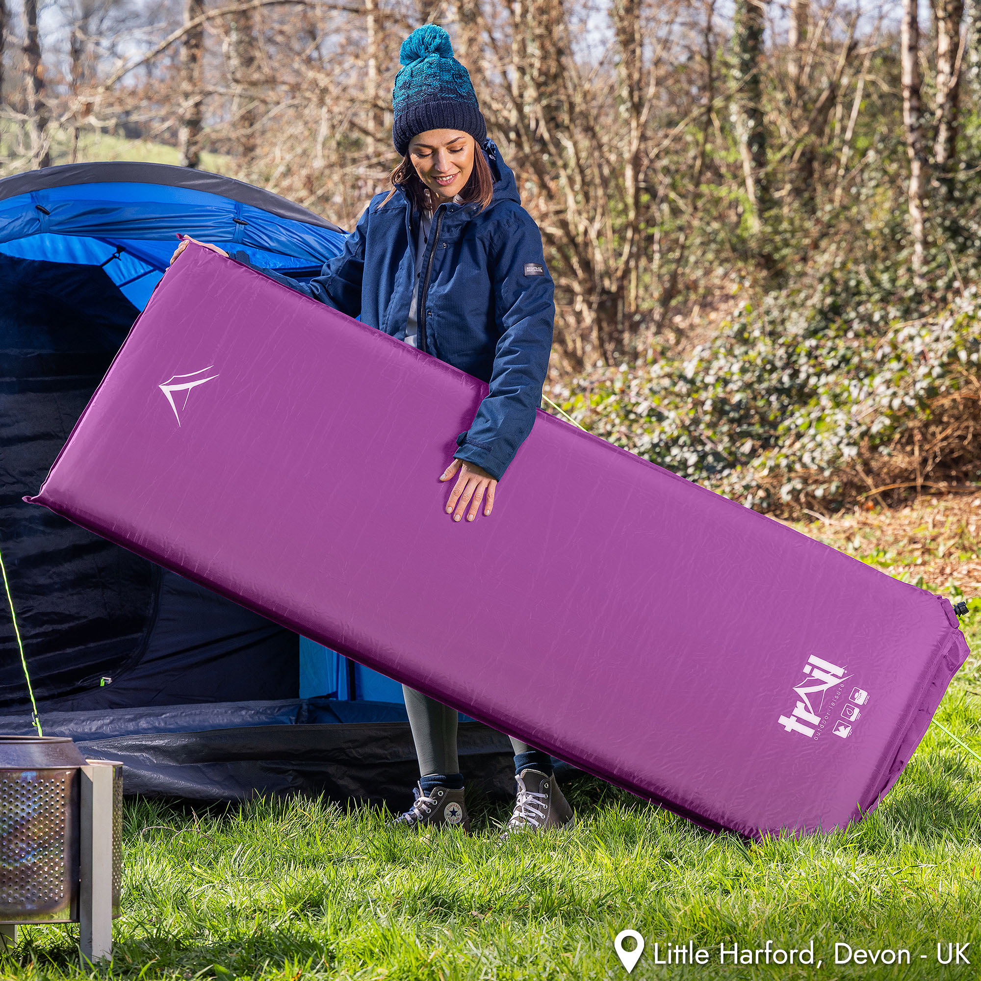 Extra Wide Self Inflating Sleeping Mat Foam Camping Mattress 186cm x 65cm x 10cm - Picture 23 of 28