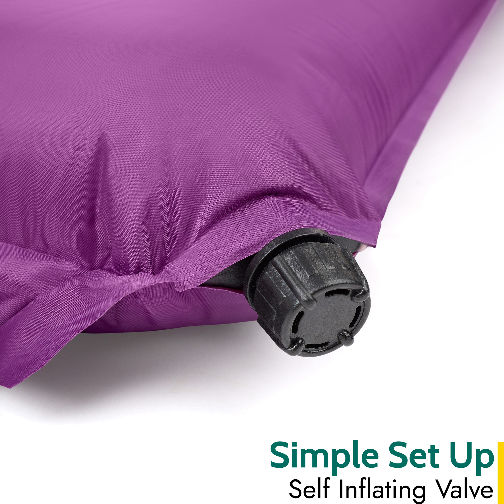 Extra Wide Self Inflating Sleeping Mat Foam Camping Mattress 186cm x 65cm x 10cm - Picture 25 of 28