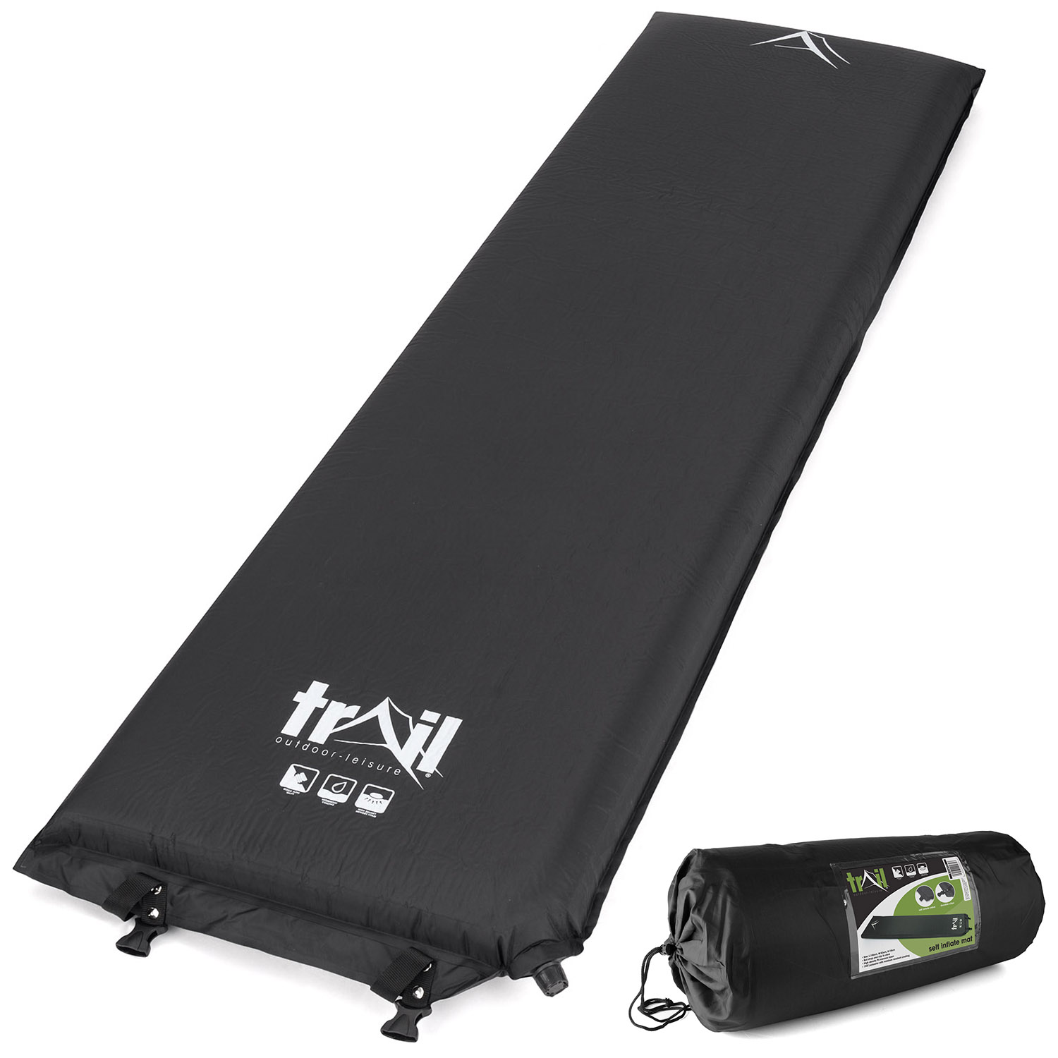 Single Camping Mat Self Inflating Inflatable Roll Mattress Extra Thick