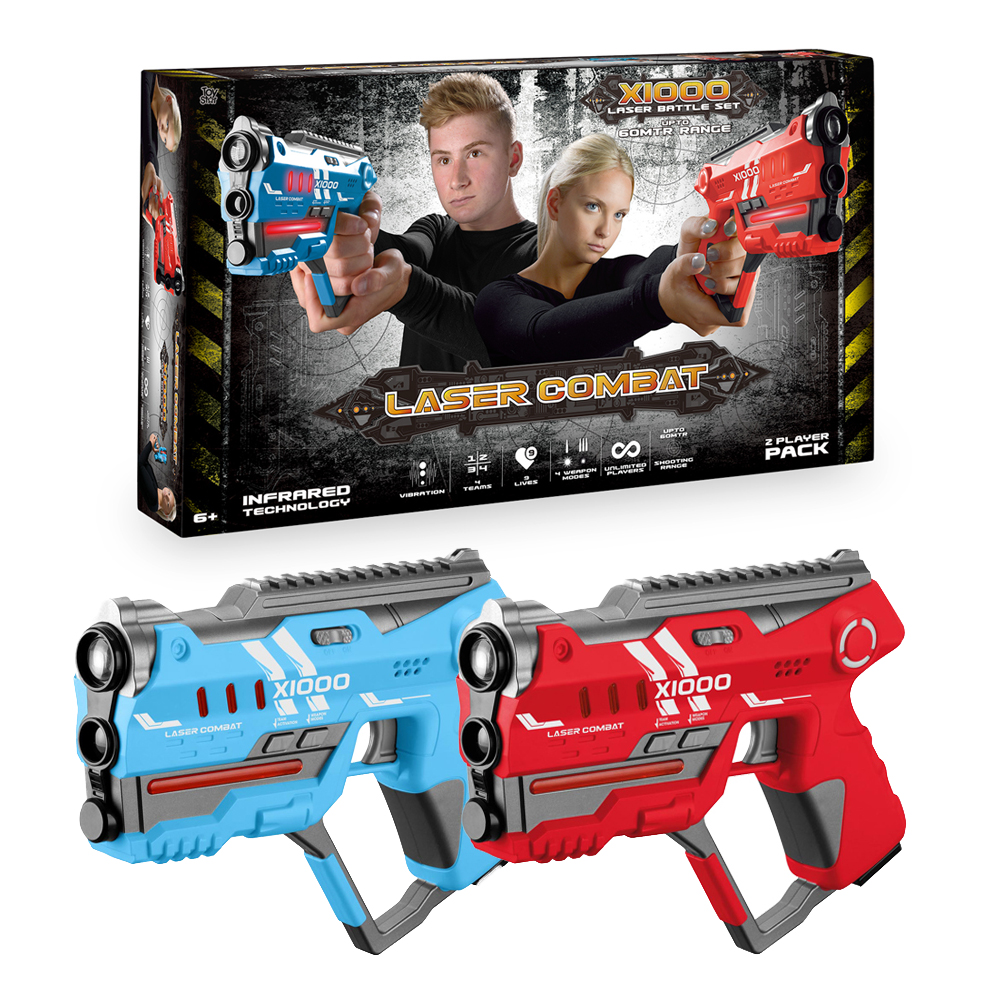 Laser Tag Game Kids Electronic 2 Blaster Gun Battle Set 60m Shooting Range eBay