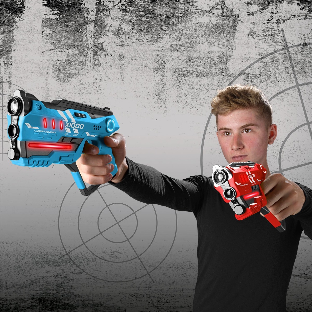 Laser Tag Game Kids Electronic 2 Blaster Gun Battle Set 60m Shooting Range eBay